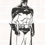 batman standing ready dark