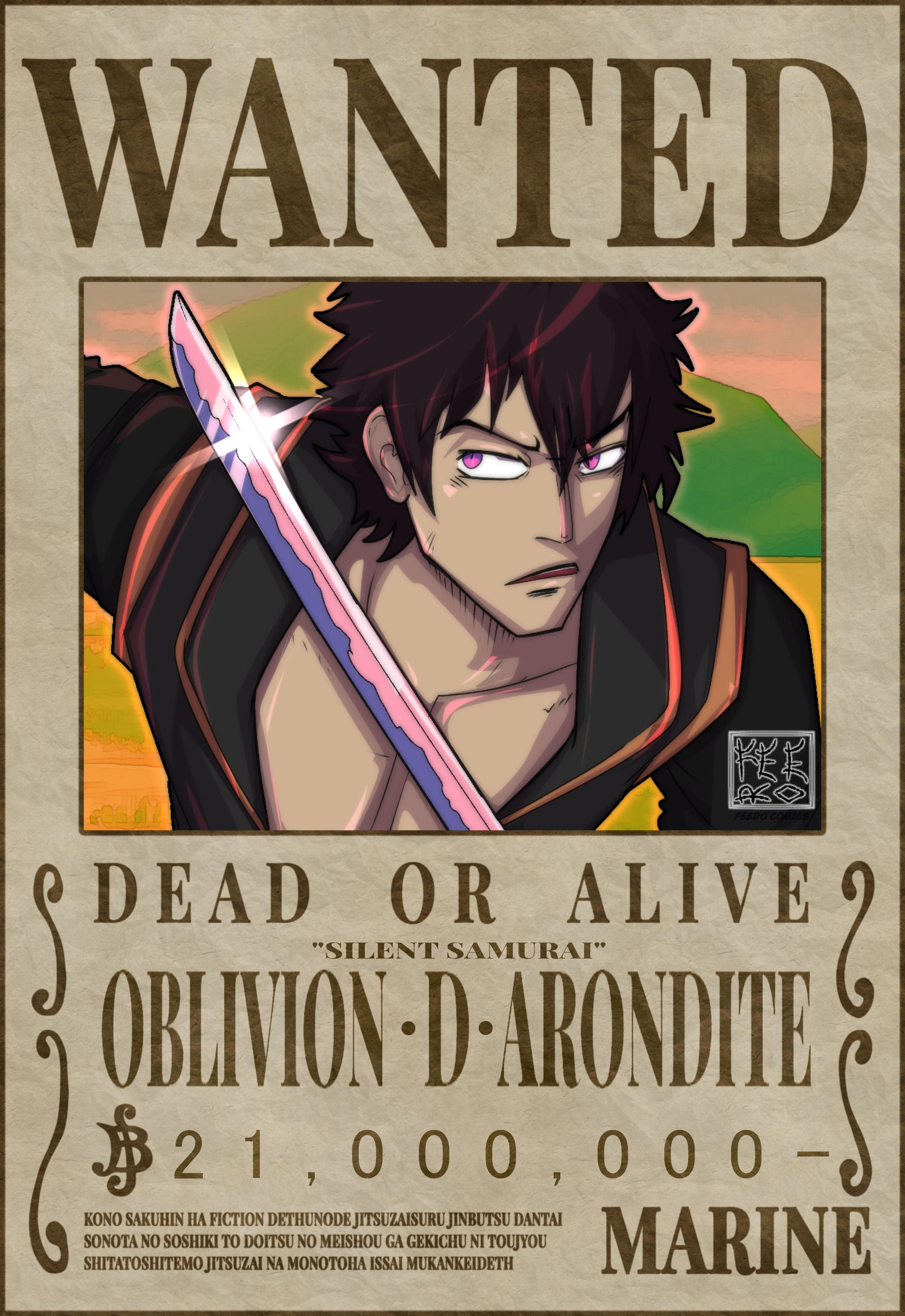 [One Piece OC COMMISH] Arondite Wanted Poster Ver. by Feerocomics on ...