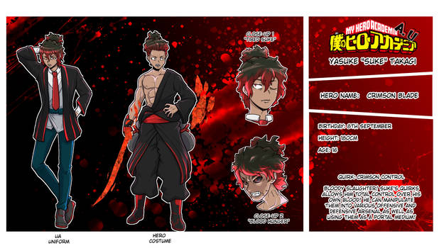 [BNHA OC COMMISH] Yasuke Takagi Ref Sheet