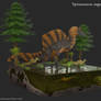 Spinosaurus diorama 3D