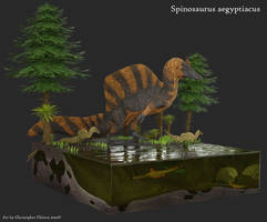 Spinosaurus diorama 3D