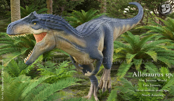 Adult Allosaurus Jurassic world render v2