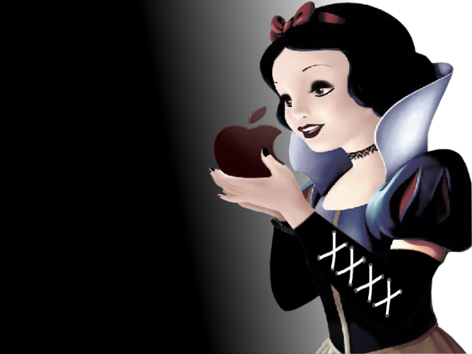 dark snow white with apple