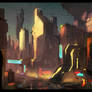 Sci-Fi City Sunset
