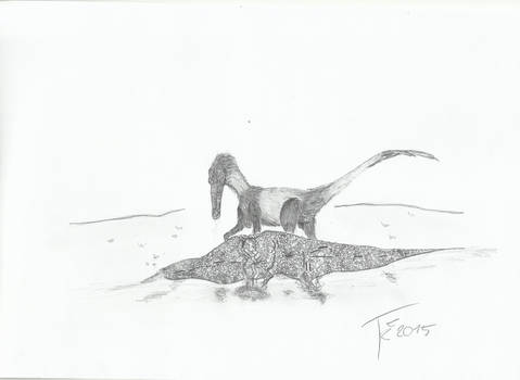 Buitreraptor vs Iguanodon baby