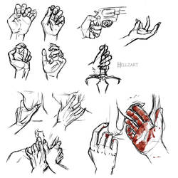 Hand Studies by Hellzart