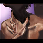 Hand at Neck Study by Hellzart