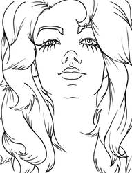 Sexy Portrait: Line Art