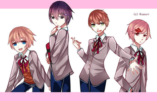 My dokidoki literature club male version