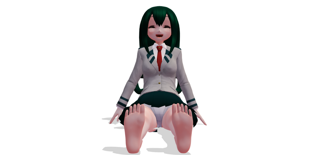 MMD Foot Tease Show Tsuyu by MutedNep on DeviantArt