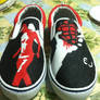 Green Day Custom Shoes (front view)