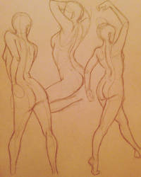 Sketching female figures