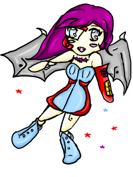 robot vampire chibi