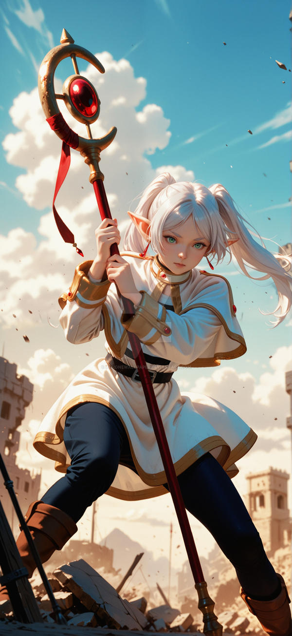 Freran Frieren | The Last Elven Mage by AphoneWallpaper on DeviantArt