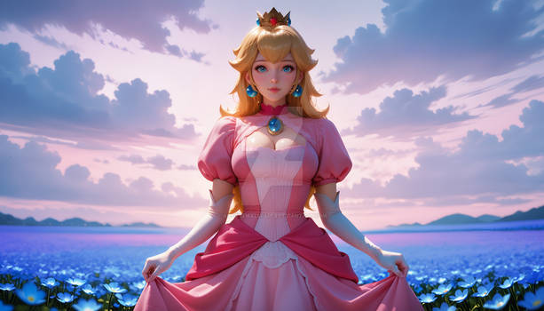 Peach | Rose Garden Dreams Desk Wall