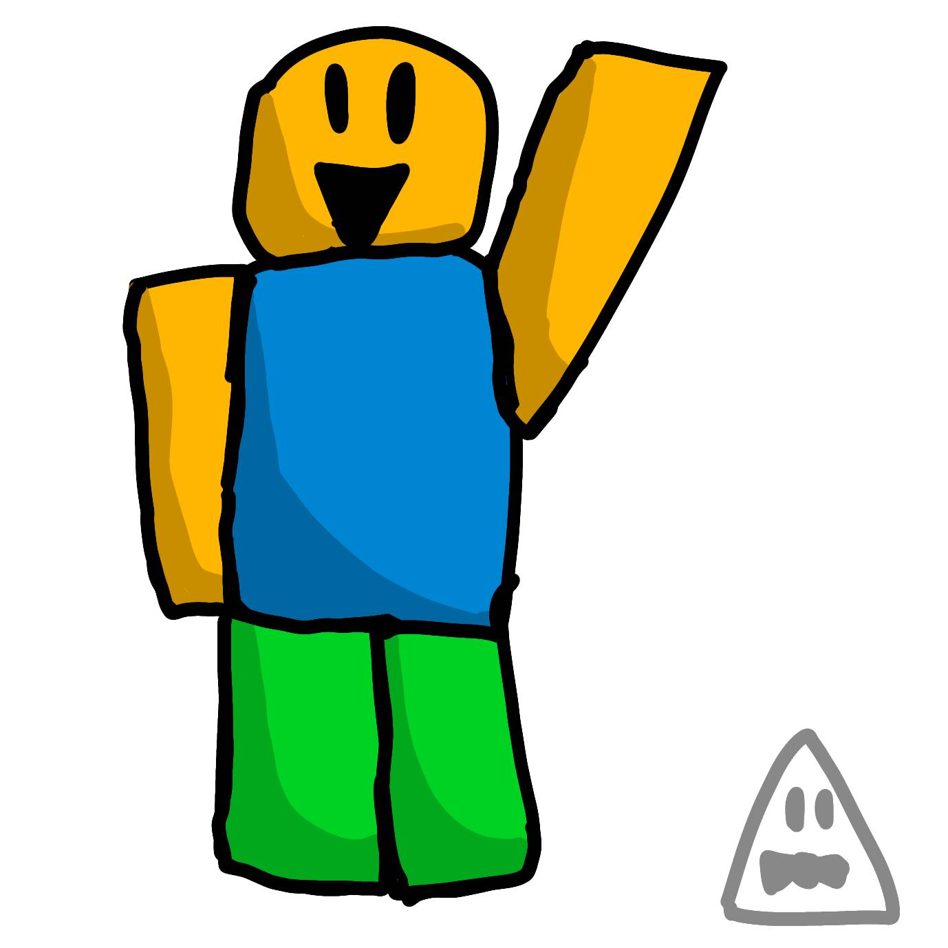 A drawing of a noob.(by my cousin because he asked me to post it.) : r/ roblox