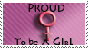 Proud to be a girl -stamp