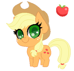 Applejack-pixel animation