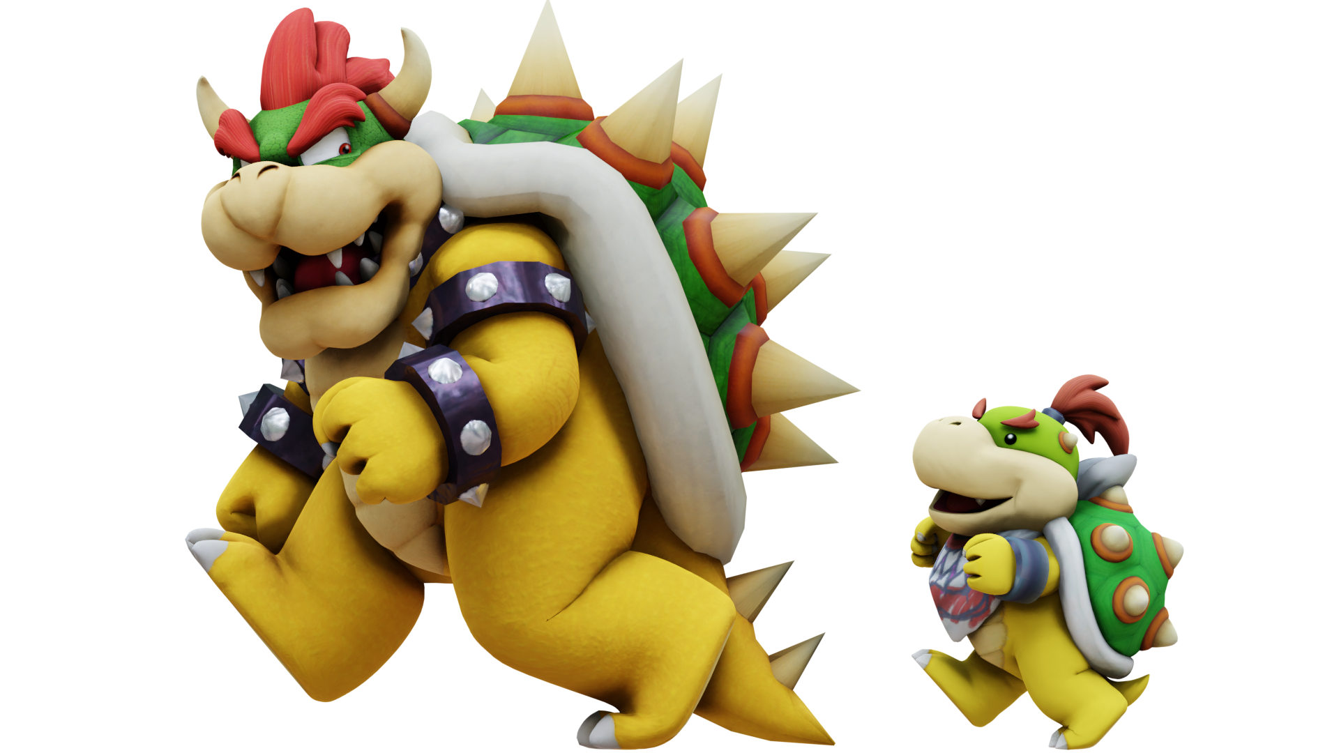 New little Bowser Jr. render I just made 😎 : r/Mario