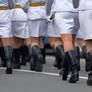 Russian Female Soldiers Parade (White Uniform)