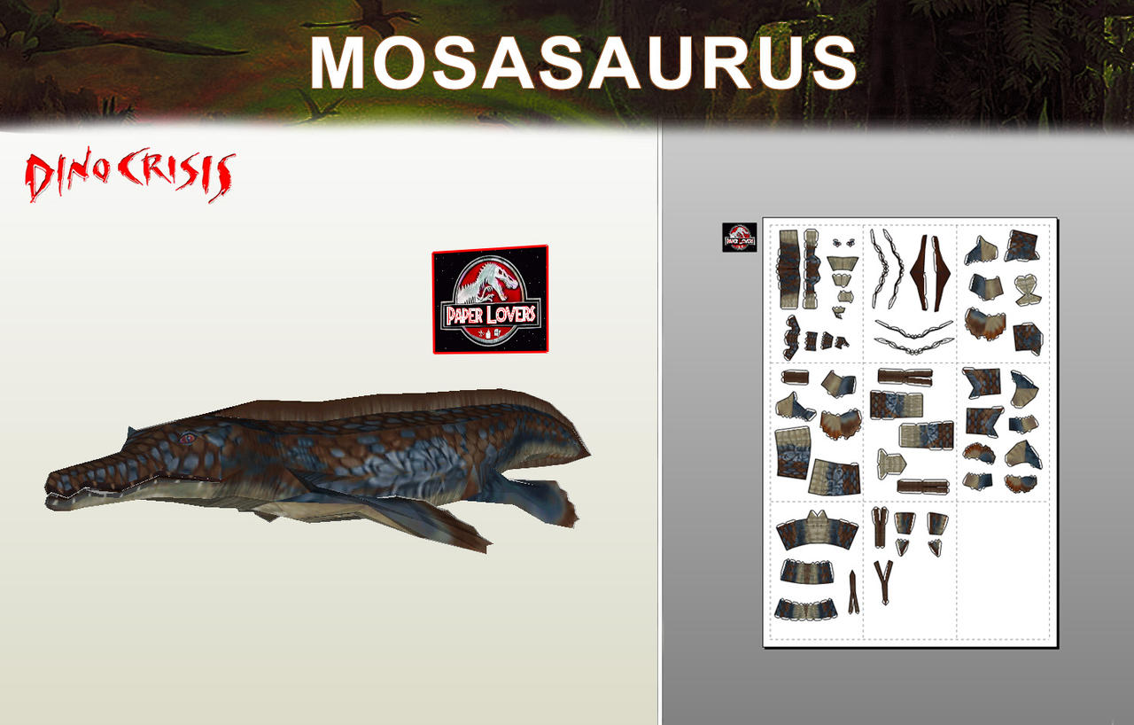 Mosasaurus Craft Mosasaurus (Dino crisis) - Papercraft by paperlovers on DeviantArt