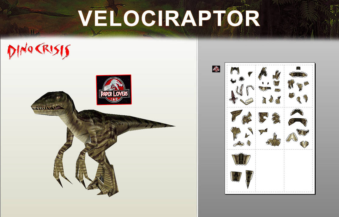Velociraptor (Dino crisis) - Papercraft by paperlovers on DeviantArt