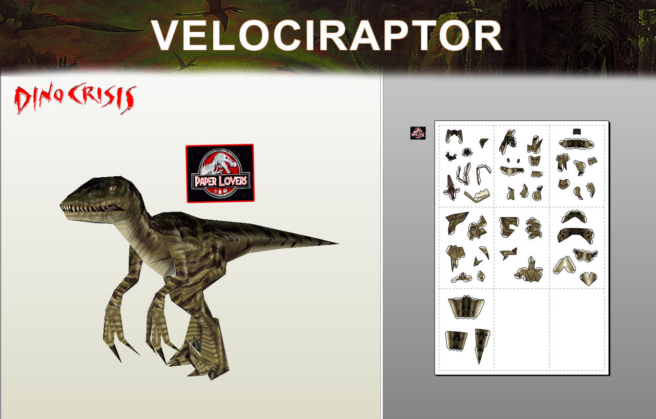 Velociraptor (Dino crisis) - Papercraft by paperlovers on DeviantArt