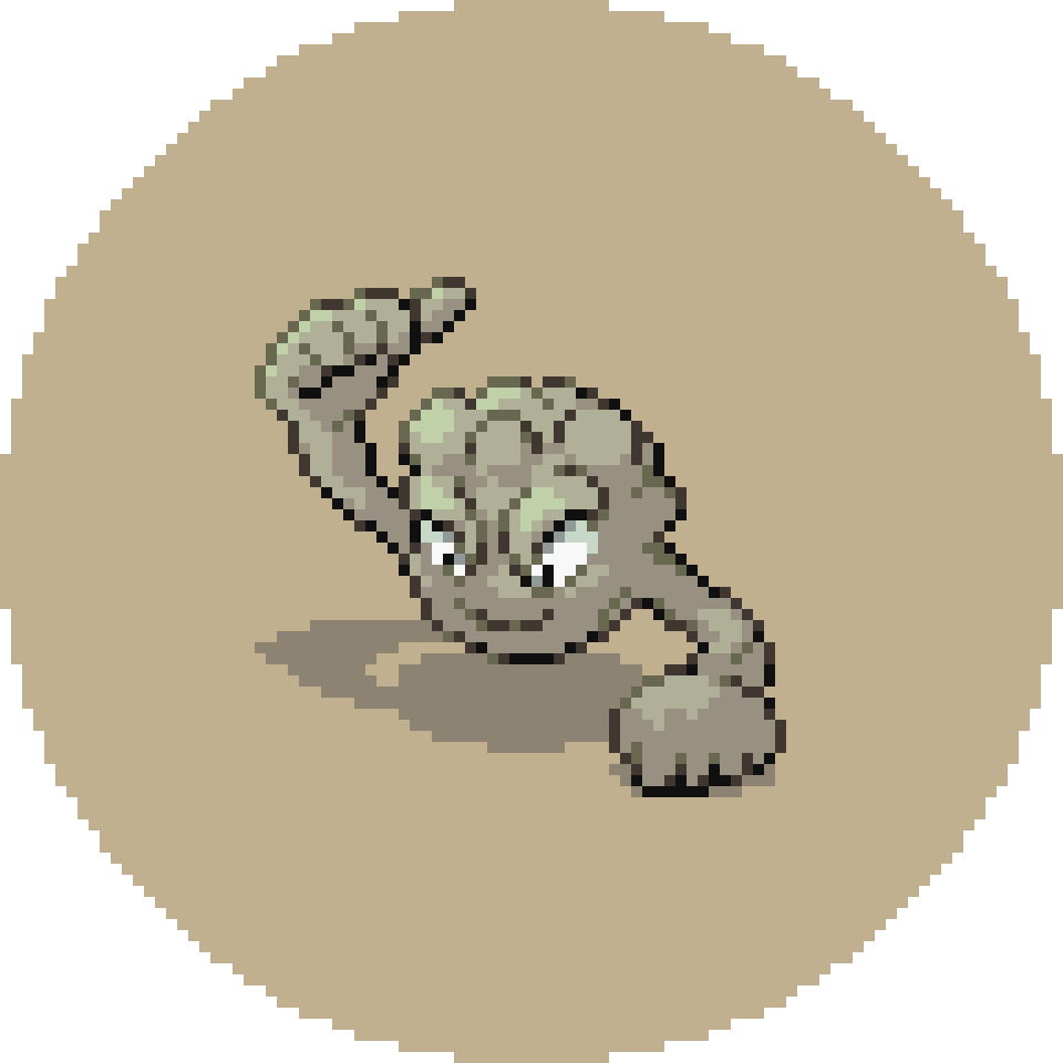 Geodude - Pokemon Blue Sprite Revamp by PokeJosh on DeviantArt