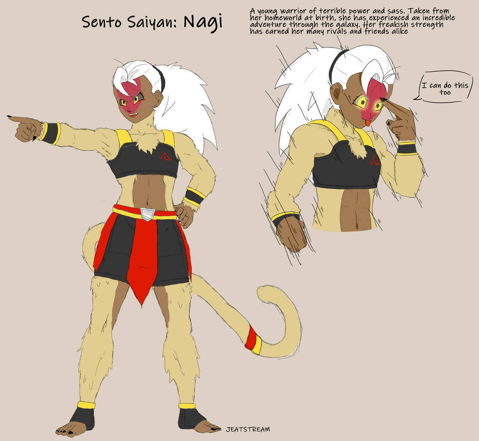 Sento Sayians Sento Saiyan OC: Nagi by Jeatstream on DeviantArt