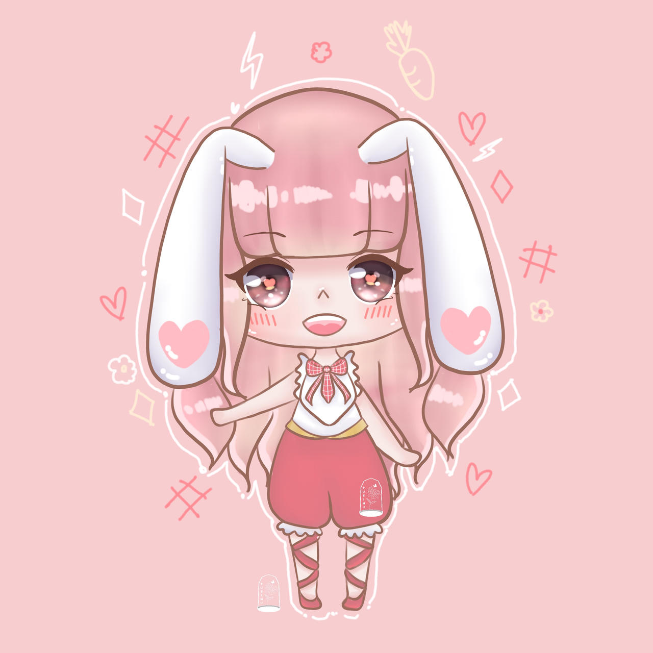 CHIBI PINK RABBIT by purimu11 on DeviantArt