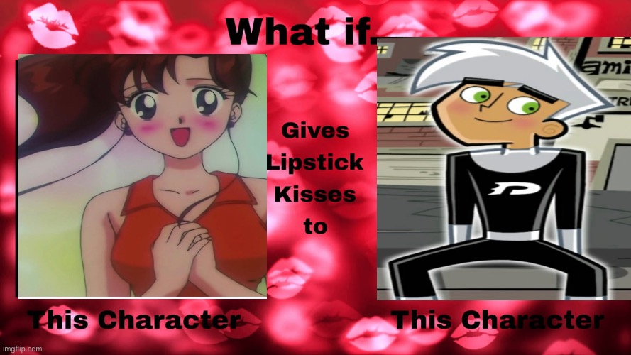 Kiss Deviantart Makoto Kino give lipstick kisses to Danny Phantom by pokemon1991j on ...