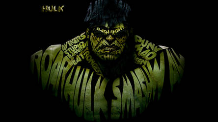 Typography: THE INCREDIBLE HULK