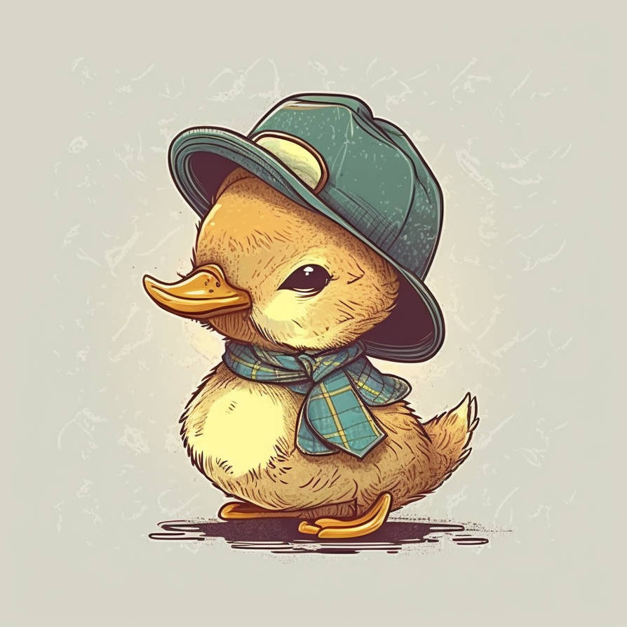 cute duck with a hat by CuteDoodleShop on DeviantArt