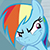 Rainbow Dash Planning Something Evil (Emoticon)