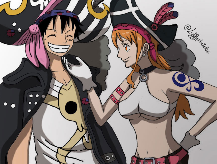 Luffy and nami from one piece