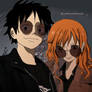 Sunglasses selfie - Luffy x Nami