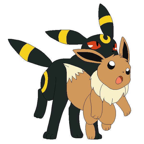 umbreon and tbh creature (pokemon) drawn by ninfiavee