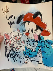 Jess harnell and Maurice lamarche autograph