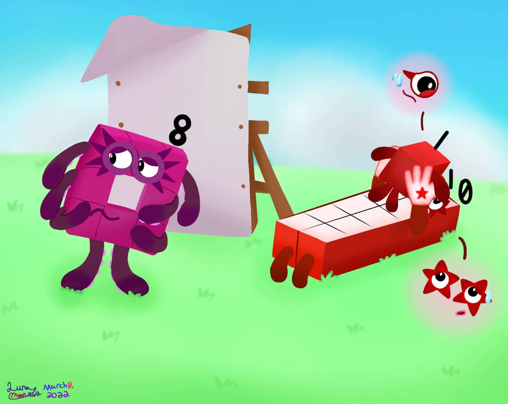 Number Blocks Running Deviantart Numberblocks scene redraw ( #1 ? ) by Lunamoon862 on DeviantArt