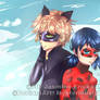 Miraculous Ladybug: Chat Noir and Ladybug Fan Art