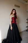 Gothic girl red corset by RahLuna