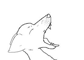 FREE Wolf head lineart