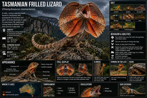 New animals: Tasmanian frilled lizard