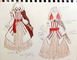 Assassin's Creed Lolita Costume Sketches