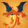 Charizard on fire