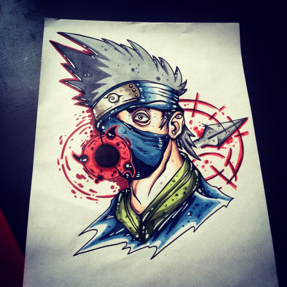 Kakashi Tattoo Outline Kakashi Yo By Kurotrash On Deviantart kakashi yo by ...