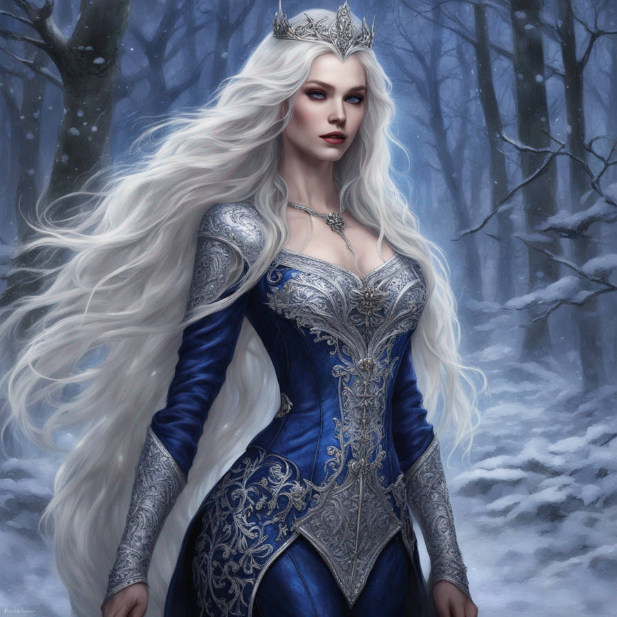 White Elf Queen Robe White haired elf queen by Tiggerchan on DeviantArt