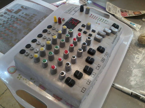 Sound desk cake.