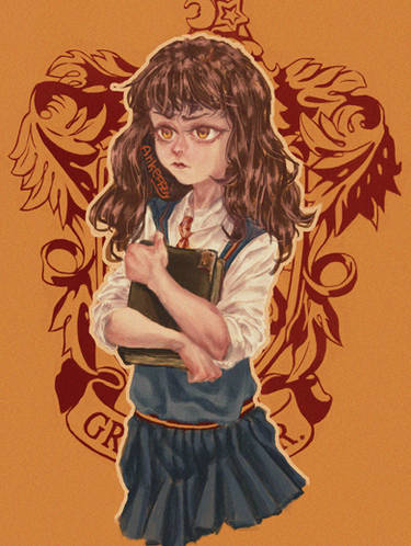 Hermione Granger, walking in autumn Hogwarts by Estylon on DeviantArt, hermione  granger 
