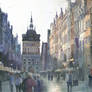 Dawn at Dluga street Gdansk